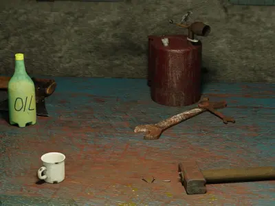 Old Soviet Tools 3D model