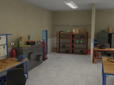 Electrician Workshop Pack Low-poly 3D model