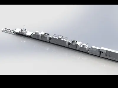 WW2 German Armoured Train 3D print model