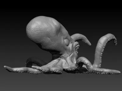 Realistic 3D Octopus Model Free 3D model