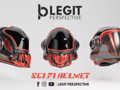 Sci Fi Sports Helmet 3D model