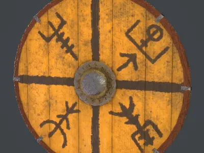 Shield viking Low-poly 3D model purchase