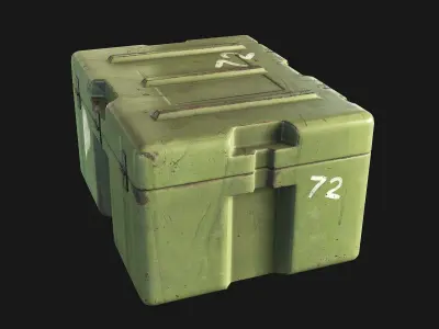 Military Box Low-poly 3D model 6