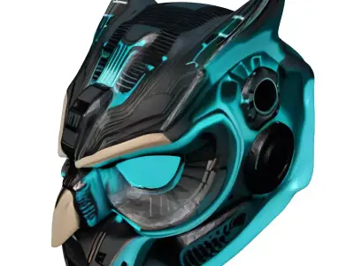 Cyberpunk Owl Mask 3D model