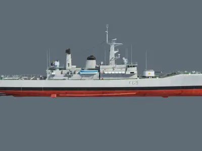 Leander class frigate 3D model