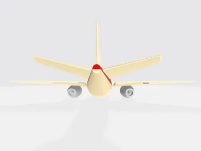 Air Bus Airplane Low-poly 3D model