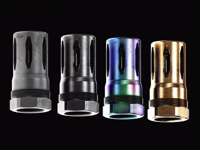 Rearden R2S Flash Hider Low-poly 3D model