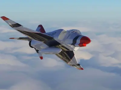 F-4 Phantom Thunderbirds Jet 3D model