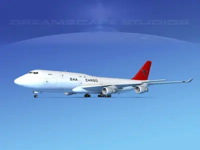 Boeing 747-8I South African Cargo 3D model