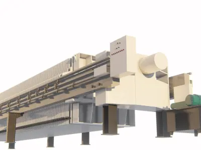 Filter Press 3D Model 3D model