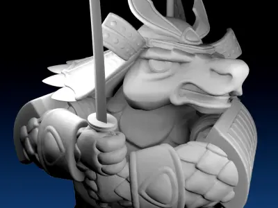 Pangolin Samurai Swordsman 3D print model
