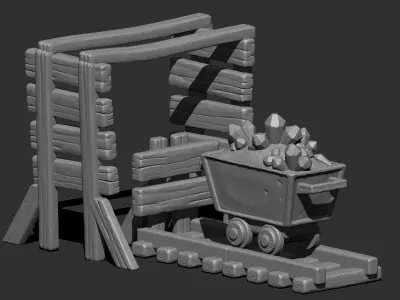 3D Printing Mine Props 3D print model