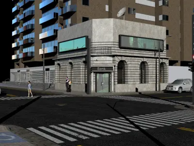 Financial Bank 3D model
