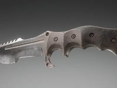 Tactical Combat Knife V2 Low-poly 3D model