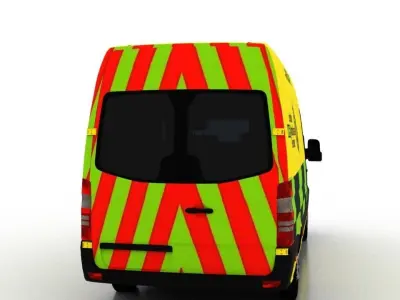 Mercedes Benz Sprinter L2H2 2015 England Ambulance UK 3D model