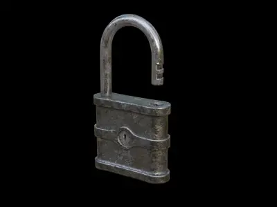 Old Padlock Low-poly 3D model purchase