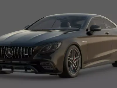 2018 Mercedes-Benz S63 AMG Coupe 3D Model Ultimate Luxury Coupe 3D model