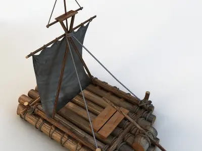 Raft stylized 3D model