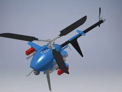 Hunter Helicopter Drone 3d model 3D model
