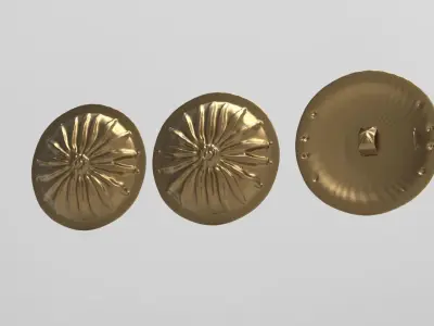  Roman Gold sun shield 3D model