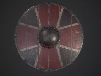 Game Ready Viking Shield 01 Low-poly 3D model