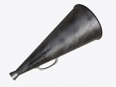 Vintage Metal Megaphone 3D model