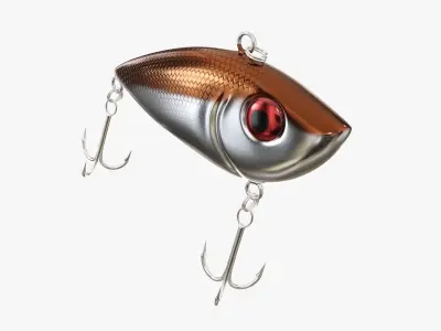 Rattlin type fishing lure 3D model