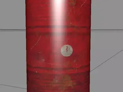 Drum lowpoly barrel Free low-poly 3D model