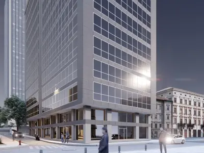 Glass Building 01 Low-poly 3D model