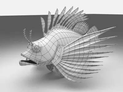 Scorpion fish Scorpen-1 Low-poly 3D model