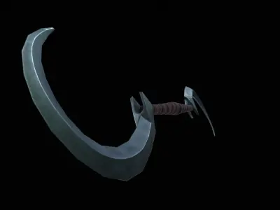 scythe  game ready assets Low-poly 3D model