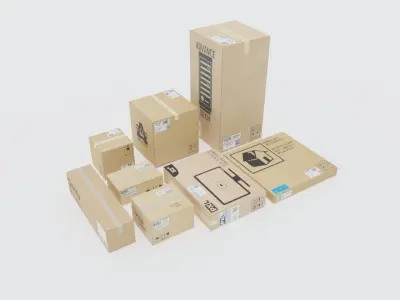 Cardboxes Warehouse Free 3D model