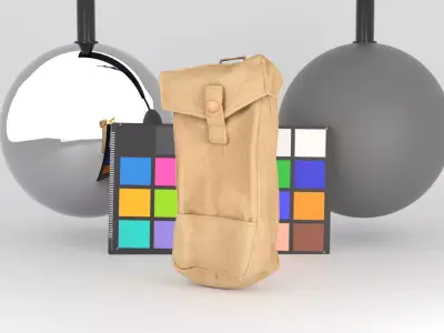 Military bag for grenades 38 Low-poly 3D model