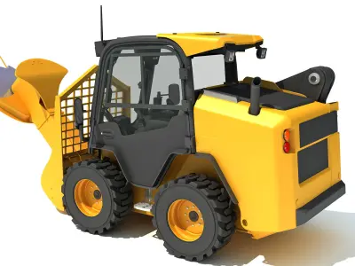 Tree Cutter Skid Steer Loader 3D model