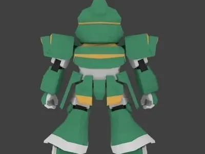 Super Mecha 22 - Buadom of Code Name BU40M Low-poly 3D model
