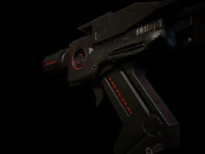Hp z10 laser Gun Low-poly 3D model