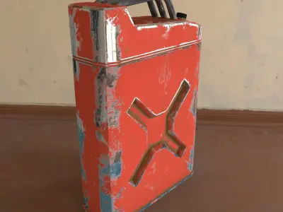 Rusty Fuel Tank Low-poly 3D model