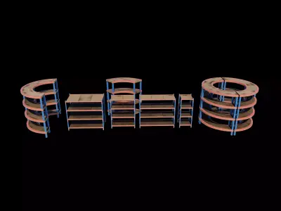 Storage rack 3D model
