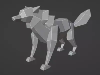 lowpolywolf Free 3D model