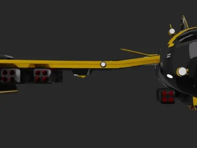 Battle starship 3D model
