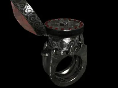 ring pistol animated Low-poly 3D model