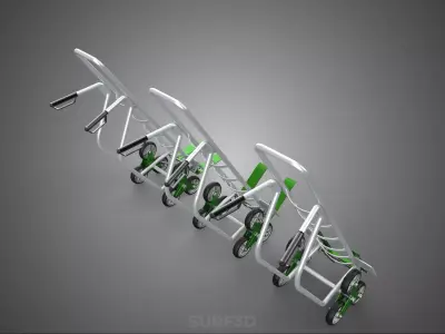 STAIR CLIMBER CLIMBING HAND TRUCK TROLLEY CART PALLET FORK LIFT 3D model