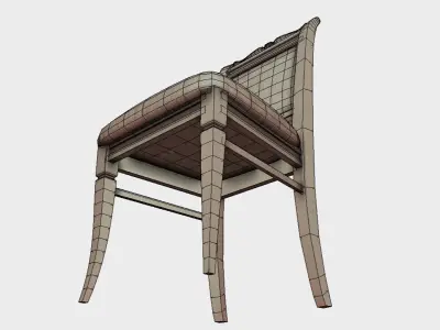 Dining Chair Low-poly 3D model