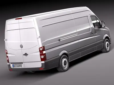 Volkswagen Crafter Van Long 2011 3D model
