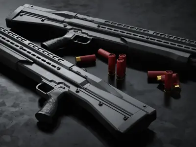 UTS 15 Shotgun Low-poly 3D model
