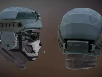 Military Soldier Helmet 3D model