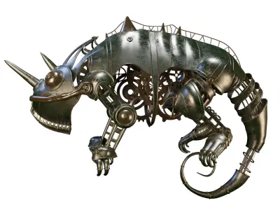 Chameleon steampunk chamelon 3D model