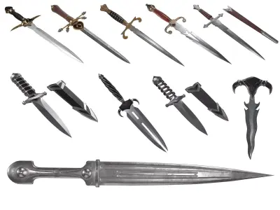 Medieval Weapon Vol 01 3D Model Pack