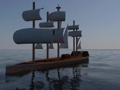 3D Boat sailing ship 3D model