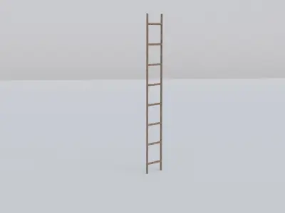 Wooden Ladder 3D model